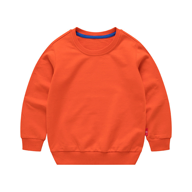 Boys Korean Round Neck Solid Color Loose Long Sleeve Pullover Boys Korean Round Neck Solid Color Loose Long Sleeve Pullover